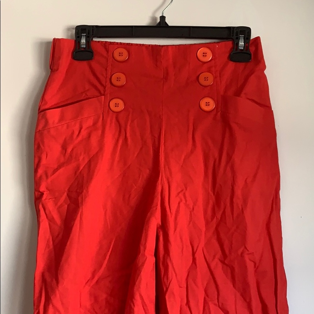 Red Sailor Pants - Picture 3 of 4